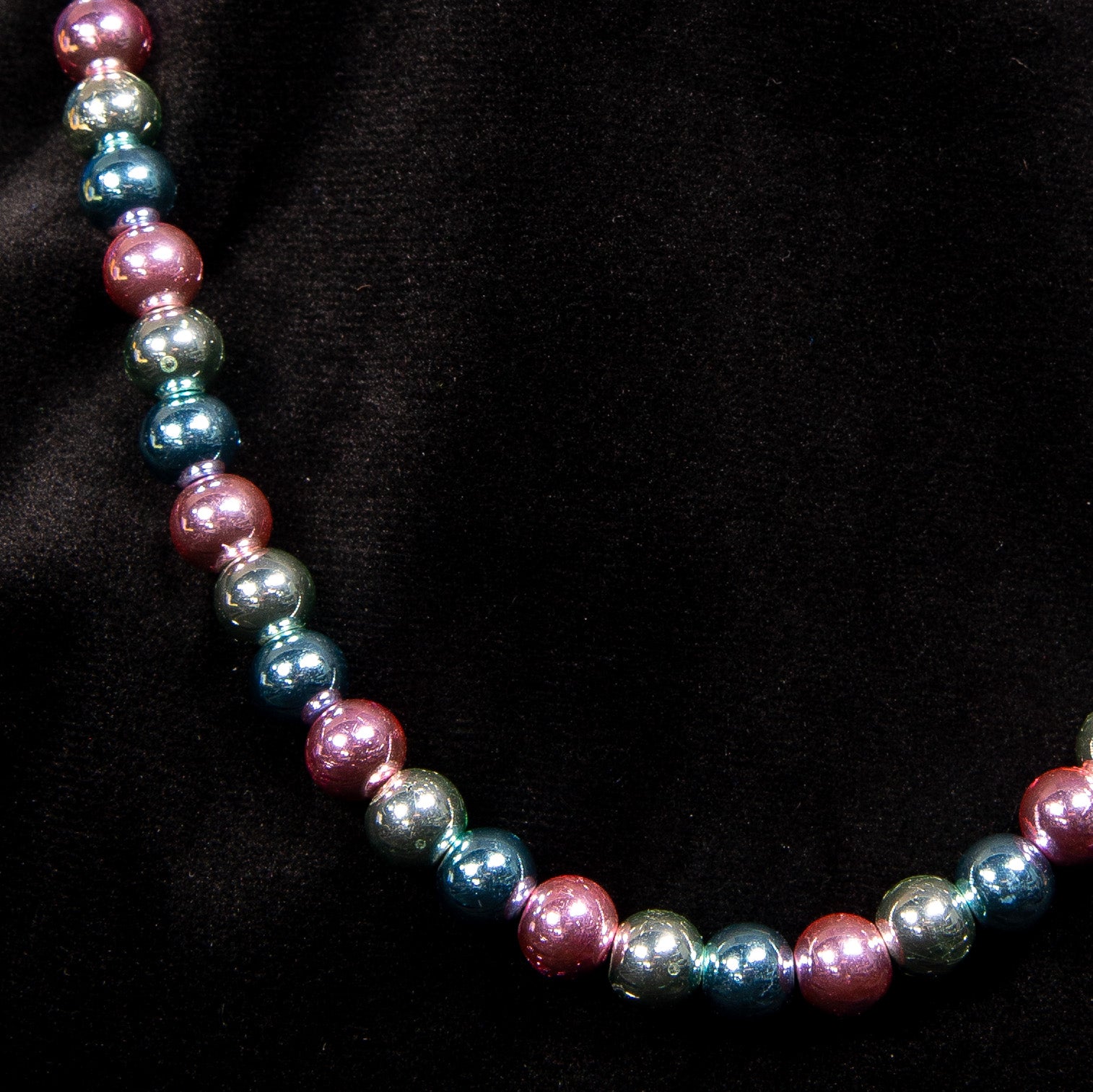 Twilight Strand Necklace - Metallic Bead Trio