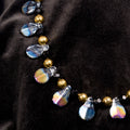Oil Slick Cascade Necklace - Iridescent Teardrop