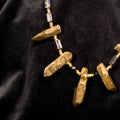 Noir & Gold Necklace - Raw Quartz Statement