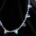 Aurora Shield Necklace - Iridescent Triangle & Rose